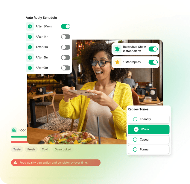 RestruHub automated reply settings