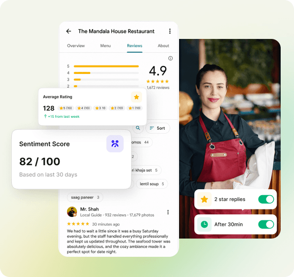 RestruHub review dashboard